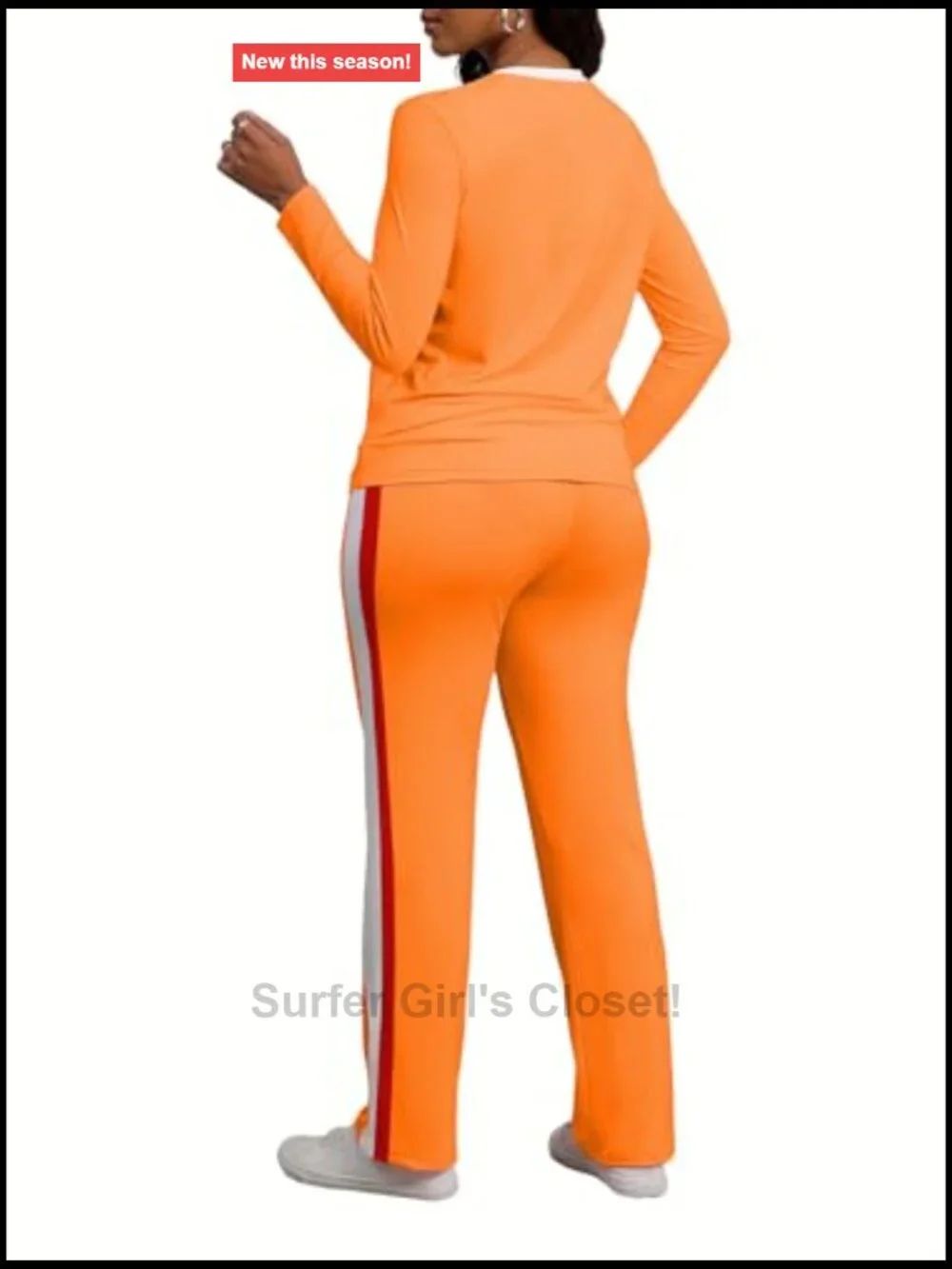 Long Sleeve Colorblock Sweatsuit 2 Piece Set Lounge Tracksuit